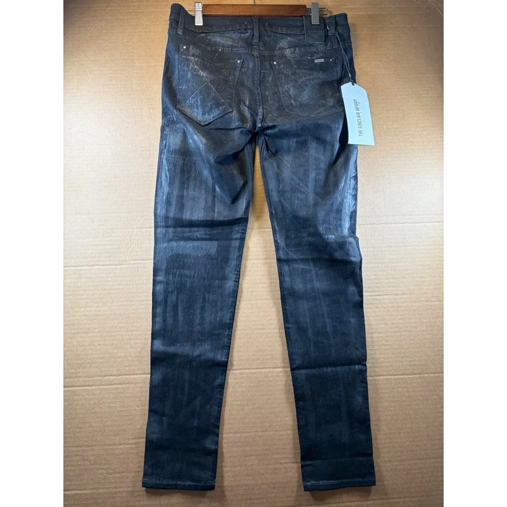 The Sinclair Mfg Co COE Denim Leggings Womens 30 Black Waxed Coated NWT